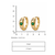 power gold plated hoop earring
