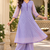 Women’s jaquard buti shimmer silk a-line flared kurta set with bottom