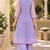 Women’s jaquard buti shimmer silk a-line flared kurta set with bottom
