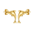 Gold-Plated Dolphin Stud Earrings.