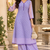 Women’s jaquard buti shimmer silk a-line flared kurta set with bottom