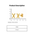 Crossline gold plated stud earring