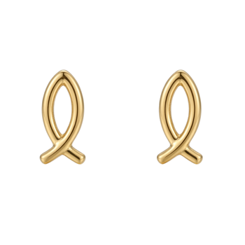 Tiny tails gold plated stud earring 1