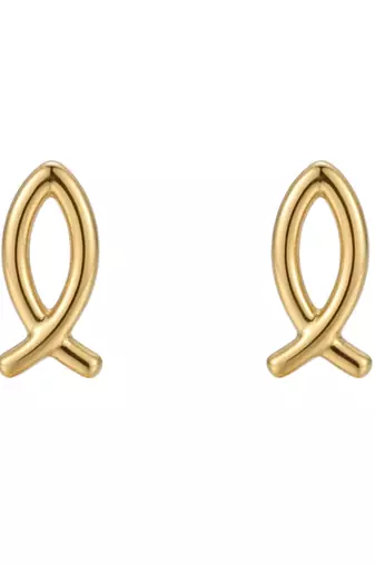 Tiny tails gold plated stud earring