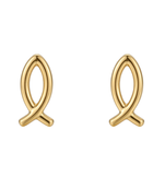 Tiny tails gold plated stud earring