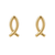 Tiny tails gold plated stud earring