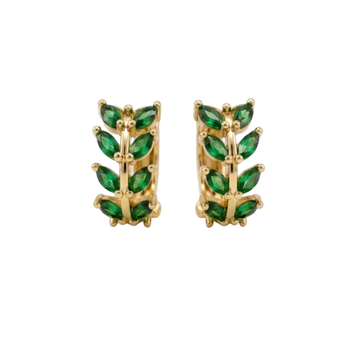 sage gold plated hoop earring 1