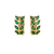 sage gold plated hoop earring