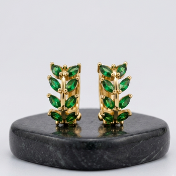 sage gold plated hoop earring 2
