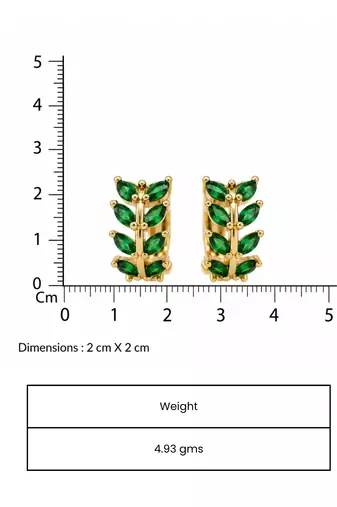 sage gold plated hoop earring