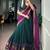 Marvelous Teal Green Zari Weaving Cotton Mehendi Wear Half Saree Lehenga