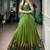 Artistic Green Zari Weaving Cotton Event Wear Half Saree Lehenga