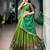 Artistic Green Zari Weaving Cotton Event Wear Half Saree Lehenga