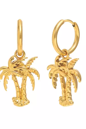 palm hoops gold plated hoop earring