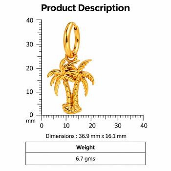 palm hoops gold plated hoop earring 3