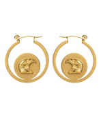 eagle hoops gold plated hoop earring