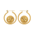 eagle hoops gold plated hoop earring