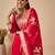 Pink embroidered silk kurta trouser dupatta set
