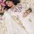 White embroidered pure cotton kurta trouser dupatta set