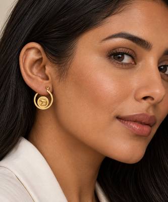 eagle hoops gold plated hoop earring 2