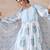 White printed pure cotton kurta trouser dupatta set