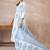 White printed pure cotton kurta trouser dupatta set