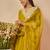 Green embroidered silk kurta trouser dupatta set