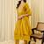 Yellow embroidered silk kurta trouser dupatta set
