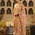 Peach embroidered silk kurta trouser dupatta set