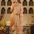 Peach embroidered silk kurta trouser dupatta set