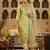 Green embroidered silk kurta trouser dupatta set