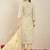 Off white printed pure cotton kurta trouser dupatta set