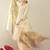 Off white printed pure cotton kurta trouser dupatta set
