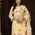 Yellow embroidered silk kurta trouser dupatta set