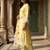 Yellow embroidered silk kurta trouser dupatta set