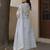 Blue embroidered pure cotton kurta trouser dupatta set