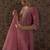 Pink embroidered silk kurta trouser dupatta set
