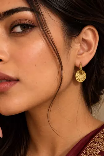 nova hoops gold plated hoop earring