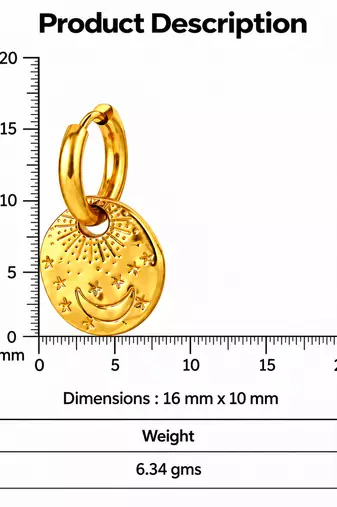 nova hoops gold plated hoop earring