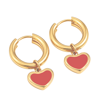 rosy hoops gold plated hoop earring 1