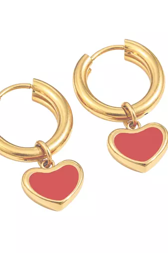 rosy hoops gold plated hoop earring