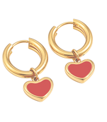 rosy hoops gold plated hoop earring