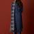 Navy blue embroidered chinon kurta trouser dupatta set