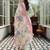 Off white embroidered silk kurta trouser dupatta set