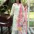 Off white embroidered silk kurta trouser dupatta set