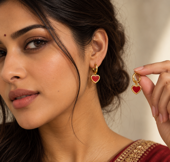 rosy hoops gold plated hoop earring 2