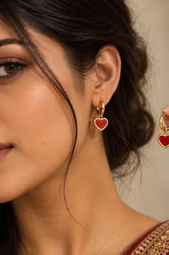 rosy hoops gold plated hoop earring