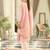 Pink embroidered silk kurta trouser dupatta set
