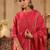 Pink embroidered silk kurta trouser dupatta set