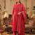 Pink embroidered silk kurta trouser dupatta set